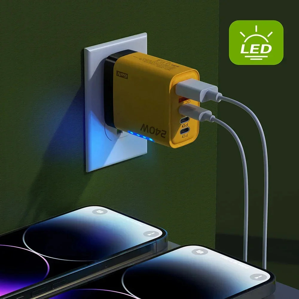 Ultra-Fast 240W GaN Phone Charger with Type-C Cable