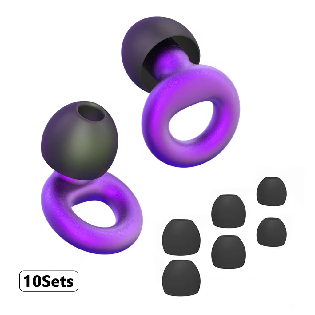 Soft Silicone Ear Plugs – Sleep, Swim, Work | Reusable Noise Protection