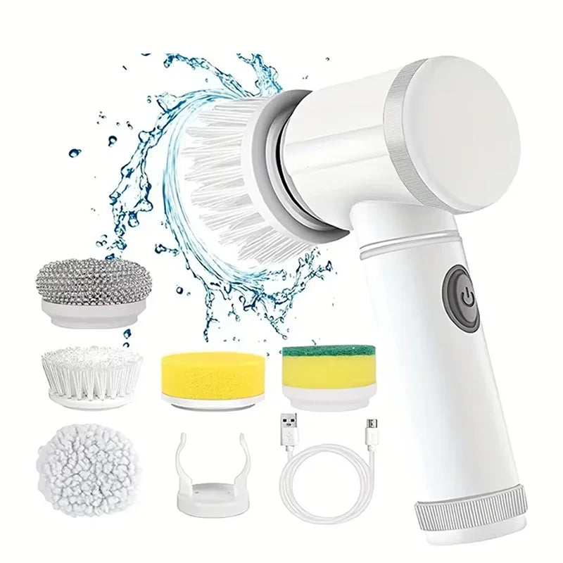 No More Scrubbing - Cordless Bathroom Power Scrubber Cleans 5x Faster