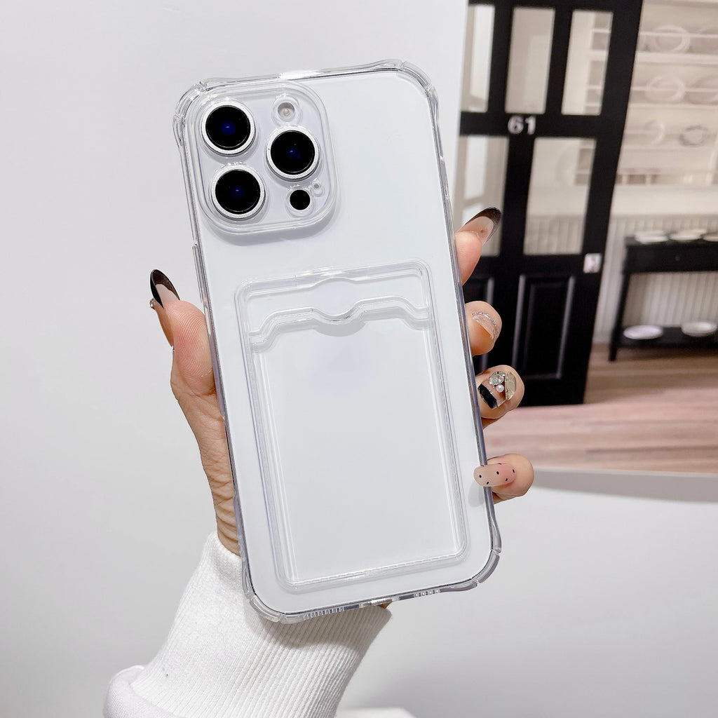 Clear Silicone Phone Case with ATM Card Holder
