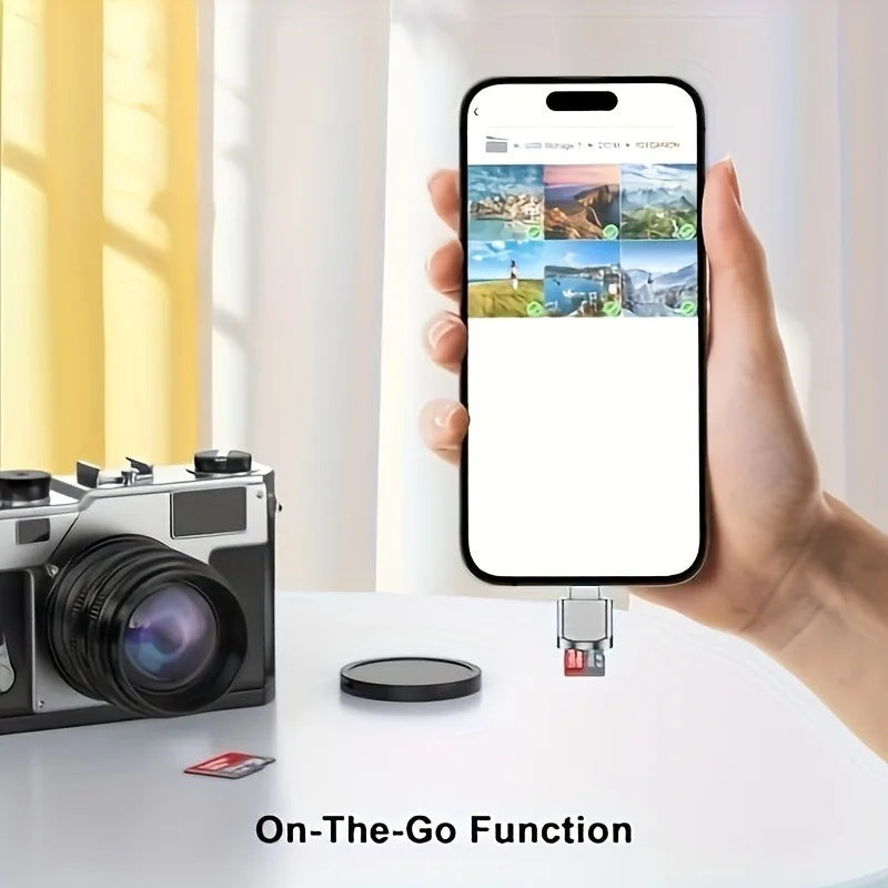 Type-C OTG TF Memory Card Reader for iPhone 15/16