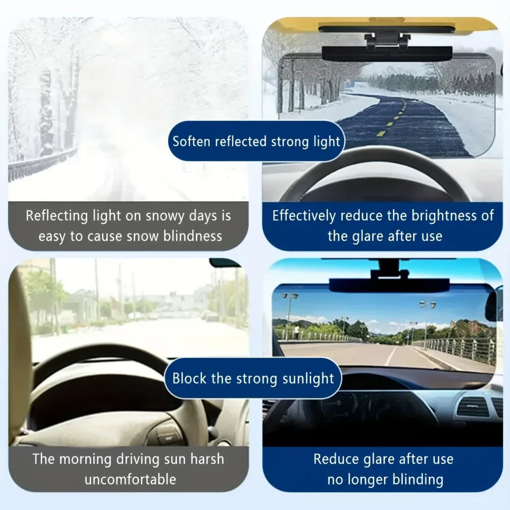 Anti-Glare Polarized Sun Visor – UV Protection for Car Drivers
