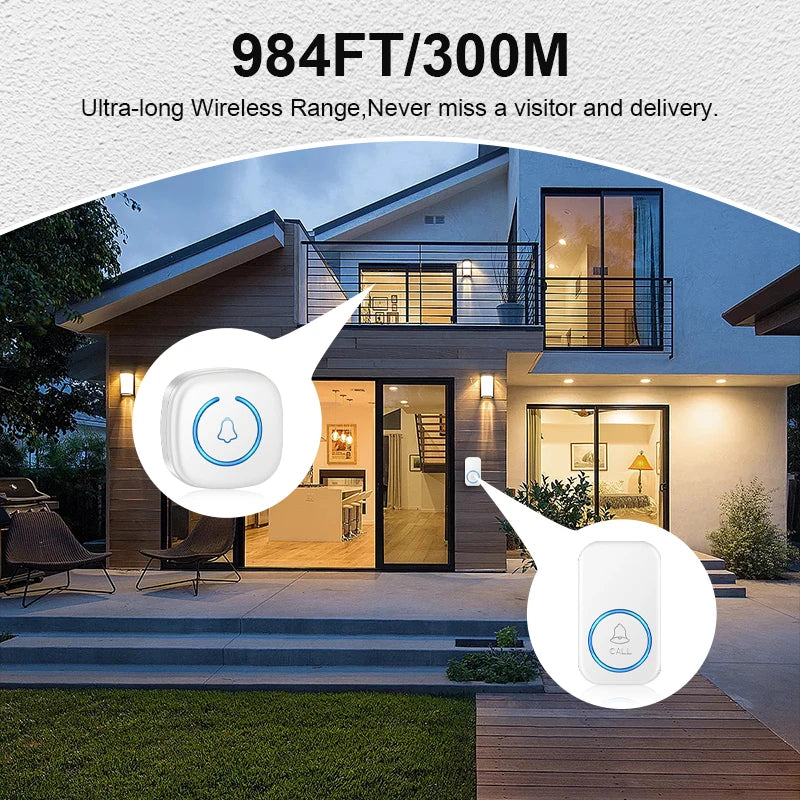 Intelligent Remote Welcome Doorbell (US/EU/UK Plug)
