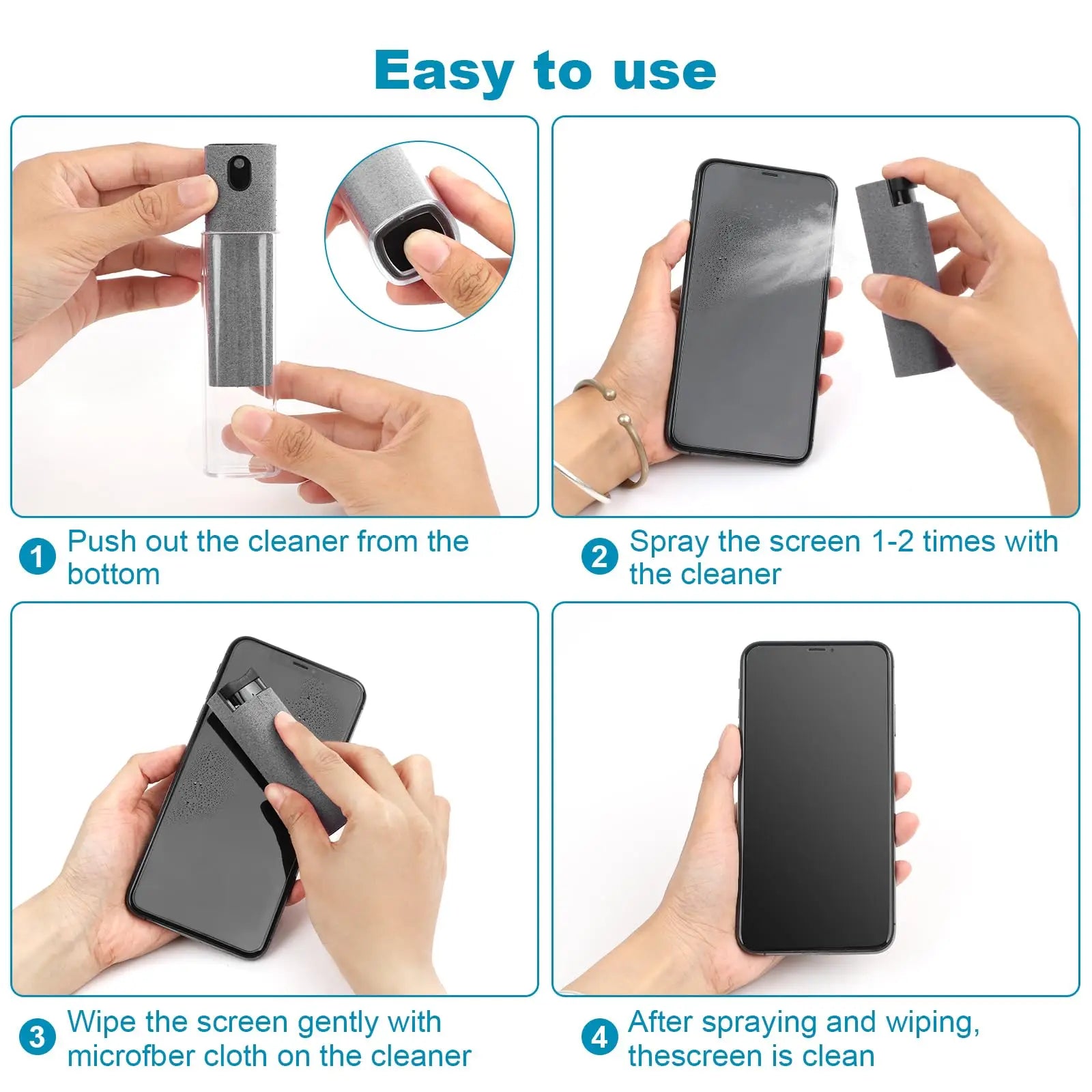 Universal Phone Screen Cleaner & Microfiber Wiper