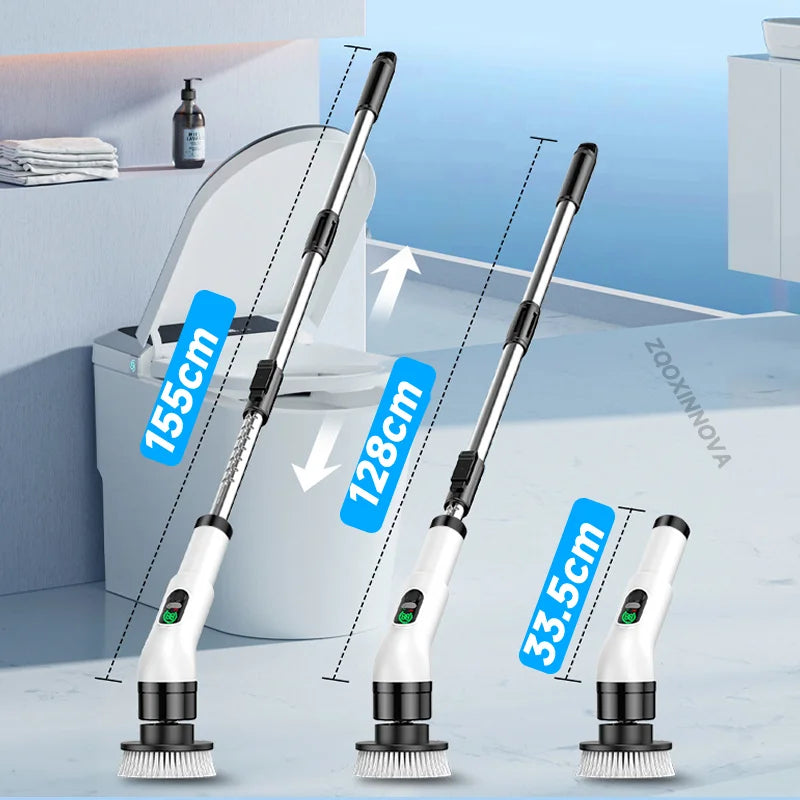No More Scrubbing - Cordless Bathroom Power Scrubber Cleans 5x Faster
