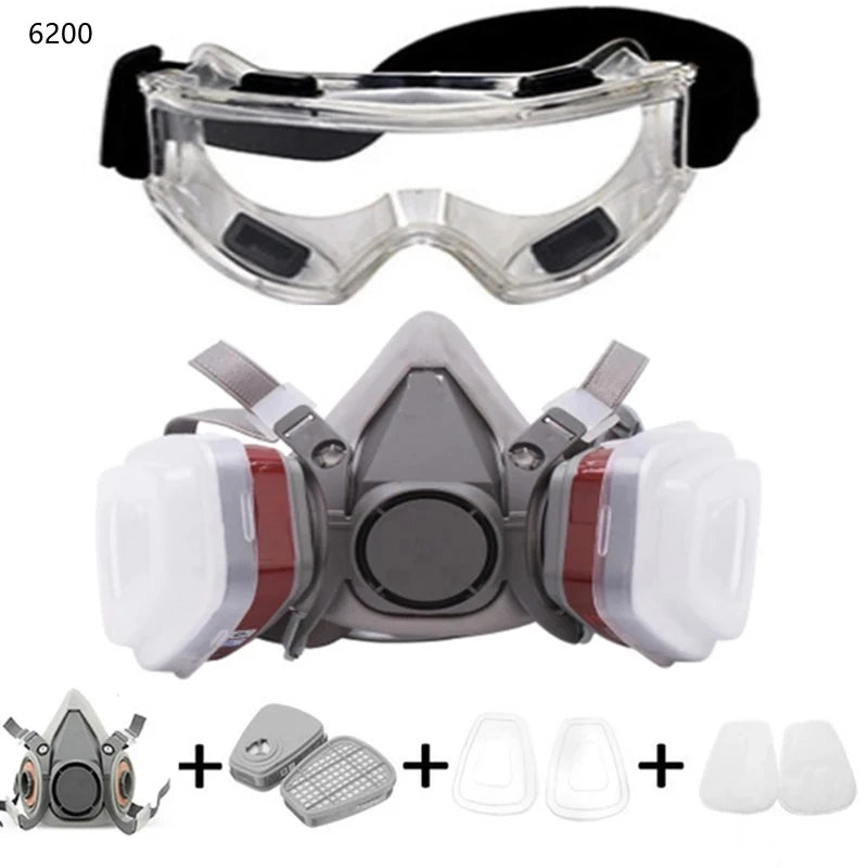 7in1/16in1 Half Face Respirator – Dust, Gas & Paint Safety