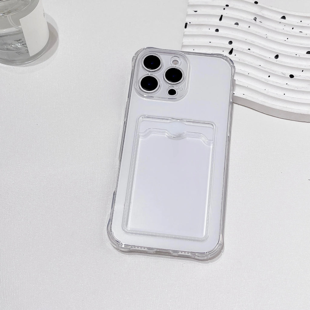 Clear Silicone Phone Case with ATM Card Holder