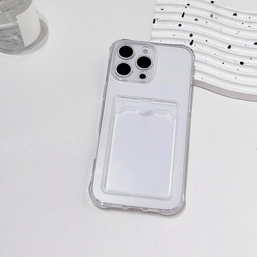 Clear Silicone Phone Case with ATM Card Holder
