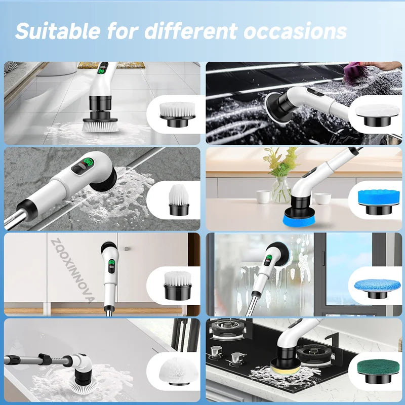 No More Scrubbing - Cordless Bathroom Power Scrubber Cleans 5x Faster