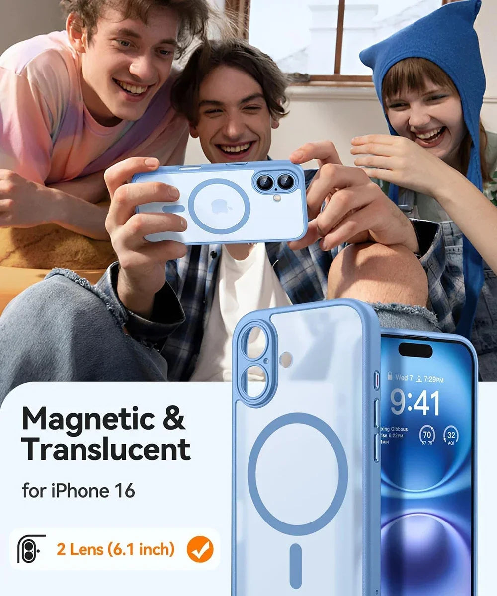 Magnetic Matte Armor Slim Case for iPhone 16 Plus / 17 Pro