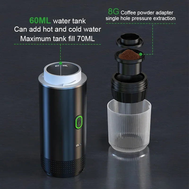 Wireless Rechargeable Travel Espresso Coffee Maker