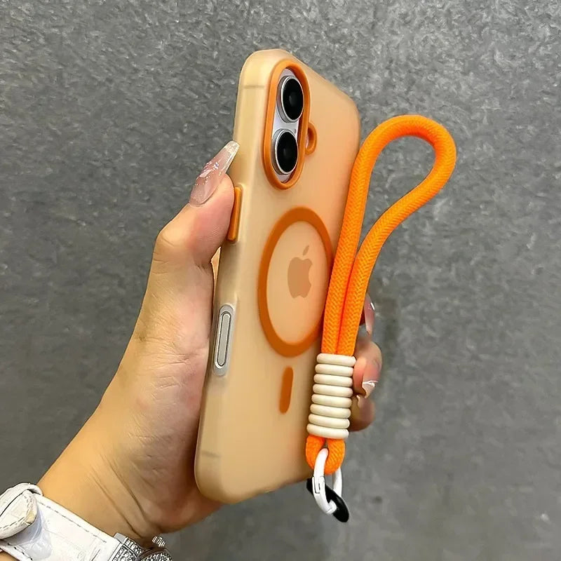 Candy Color MagSafe Lanyard Case for iPhone 16 15 17 Pro Max