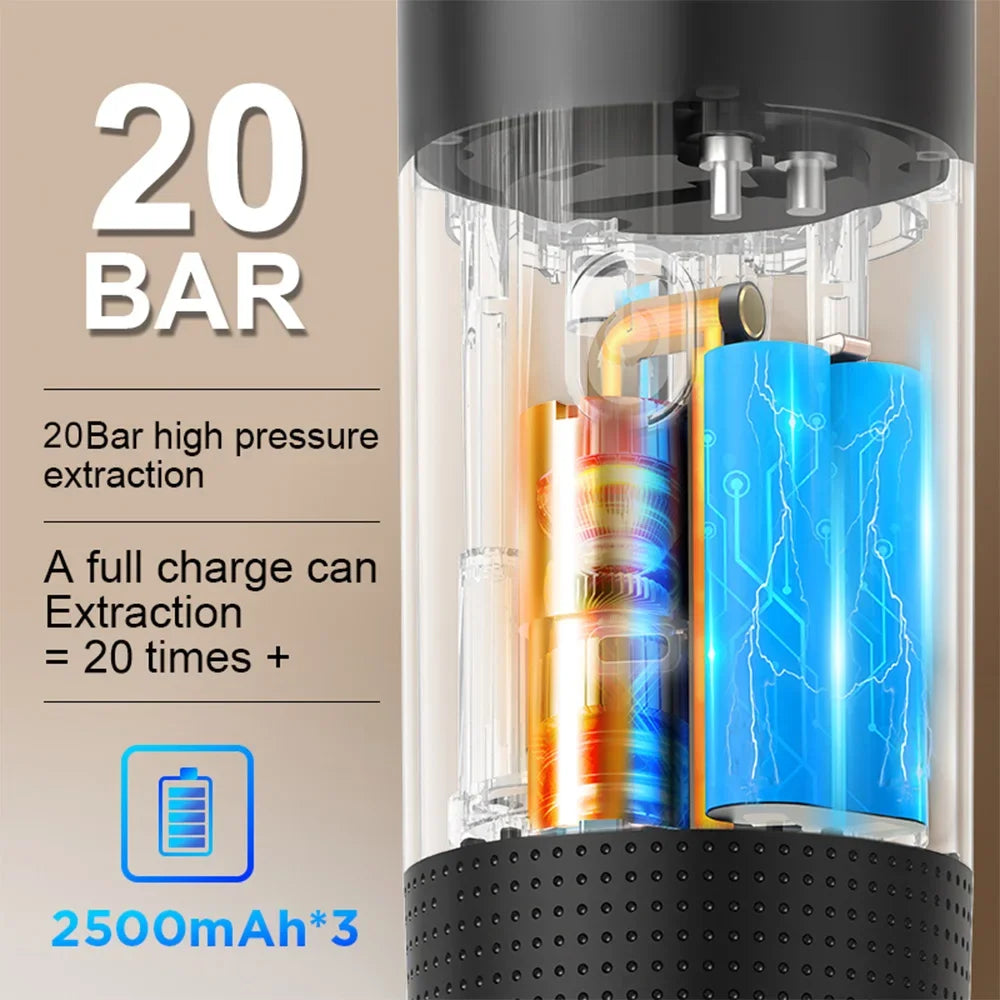 Wireless Rechargeable Travel Espresso Coffee Maker