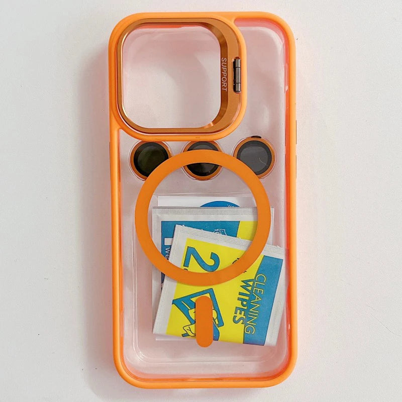 Luxury Shockproof Phone Cover with Camera Lens Protector
