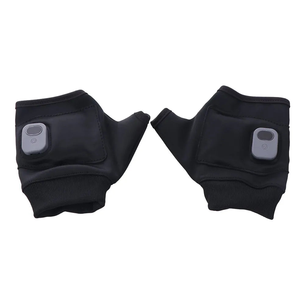 USB Rechargeable Heated Gloves – Fingerless Thermal Warmers with Temperature Control