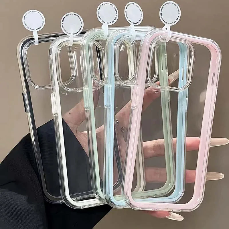 Acrylic Shockproof Bumper Cover for iPhone 15 16 17 Plus