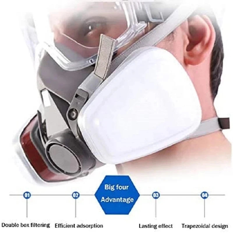 7in1/16in1 Half Face Respirator – Dust, Gas & Paint Safety