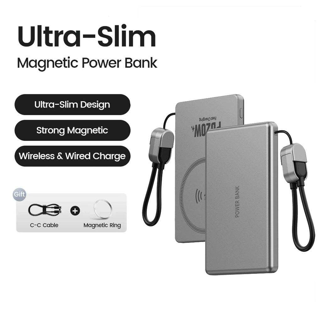 VIVO Mini 10000mAh Slim Magnetic Wireless Power Bank
