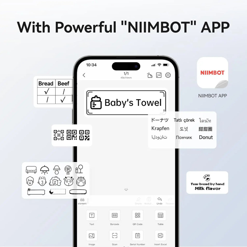 Niimbot B1 Bluetooth Sticker Printer Machine