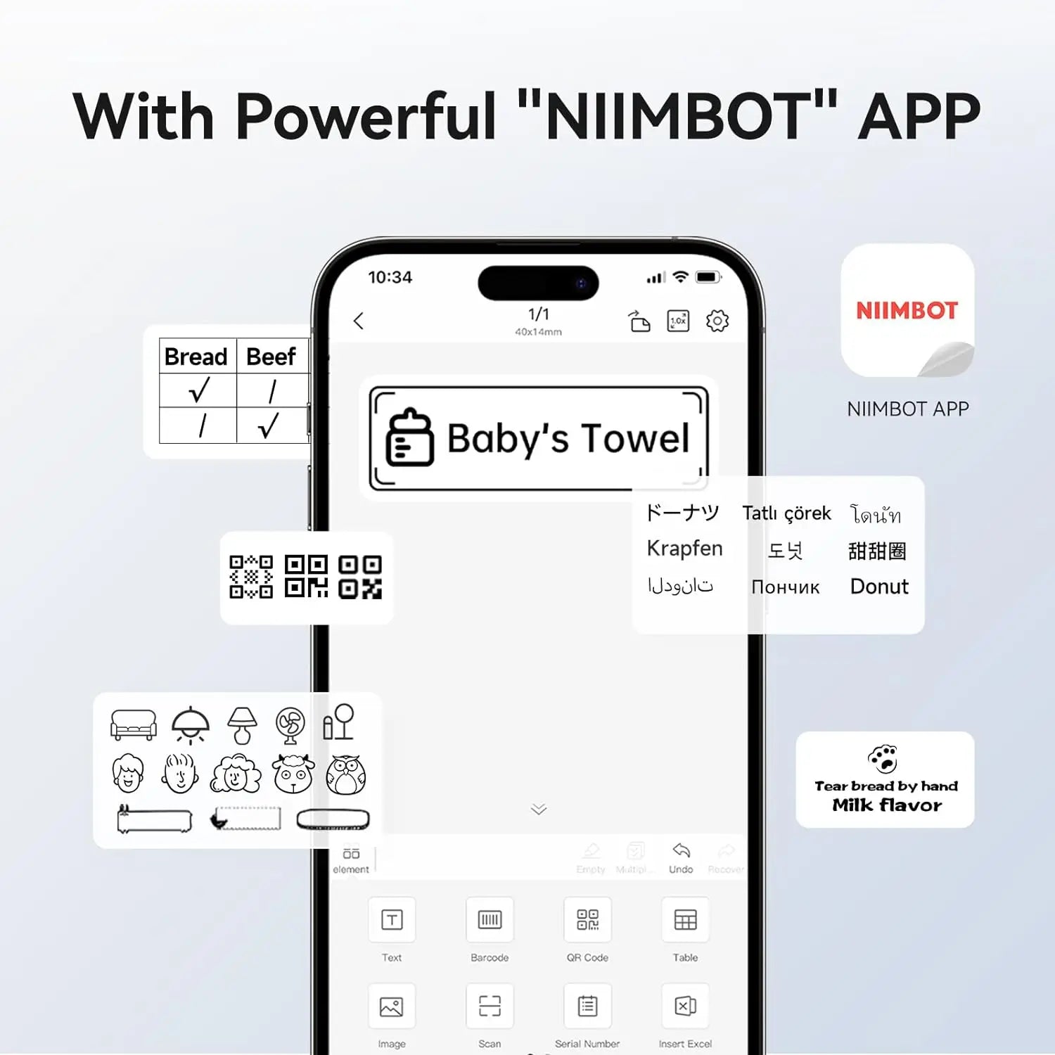 Niimbot B1 Bluetooth Sticker Printer Machine