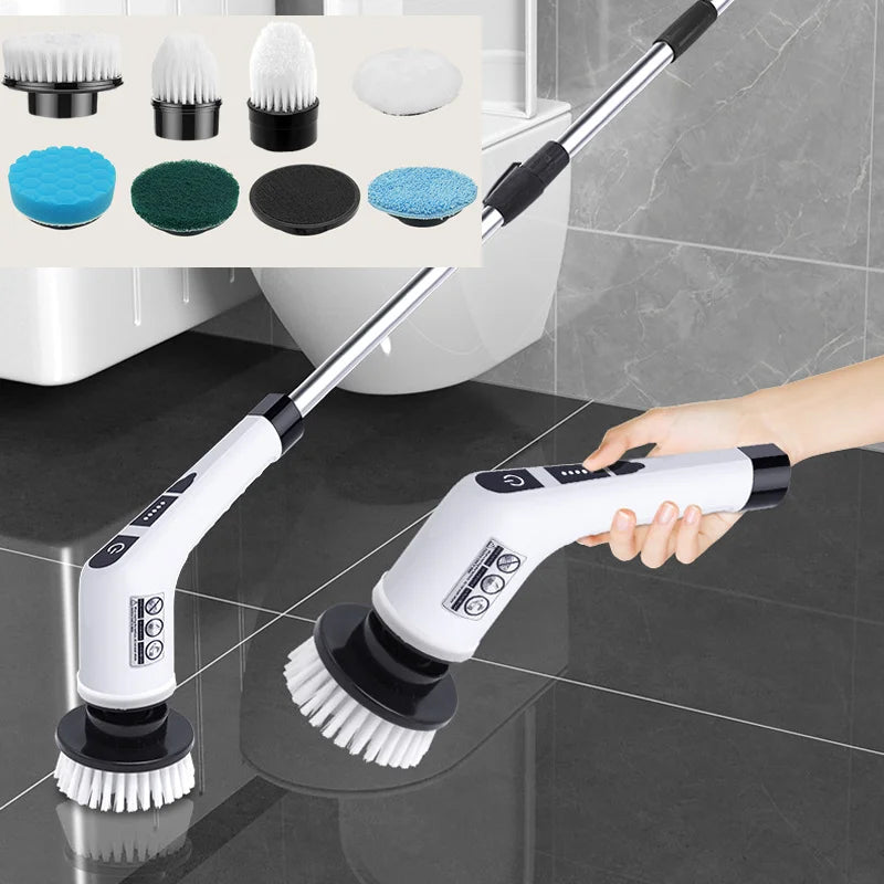 No More Scrubbing - Cordless Bathroom Power Scrubber Cleans 5x Faster