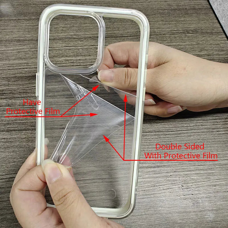 Acrylic Shockproof Bumper Cover for iPhone 15 16 17 Plus