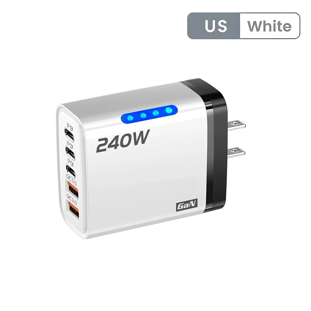 Ultra-Fast 240W GaN Phone Charger with Type-C Cable