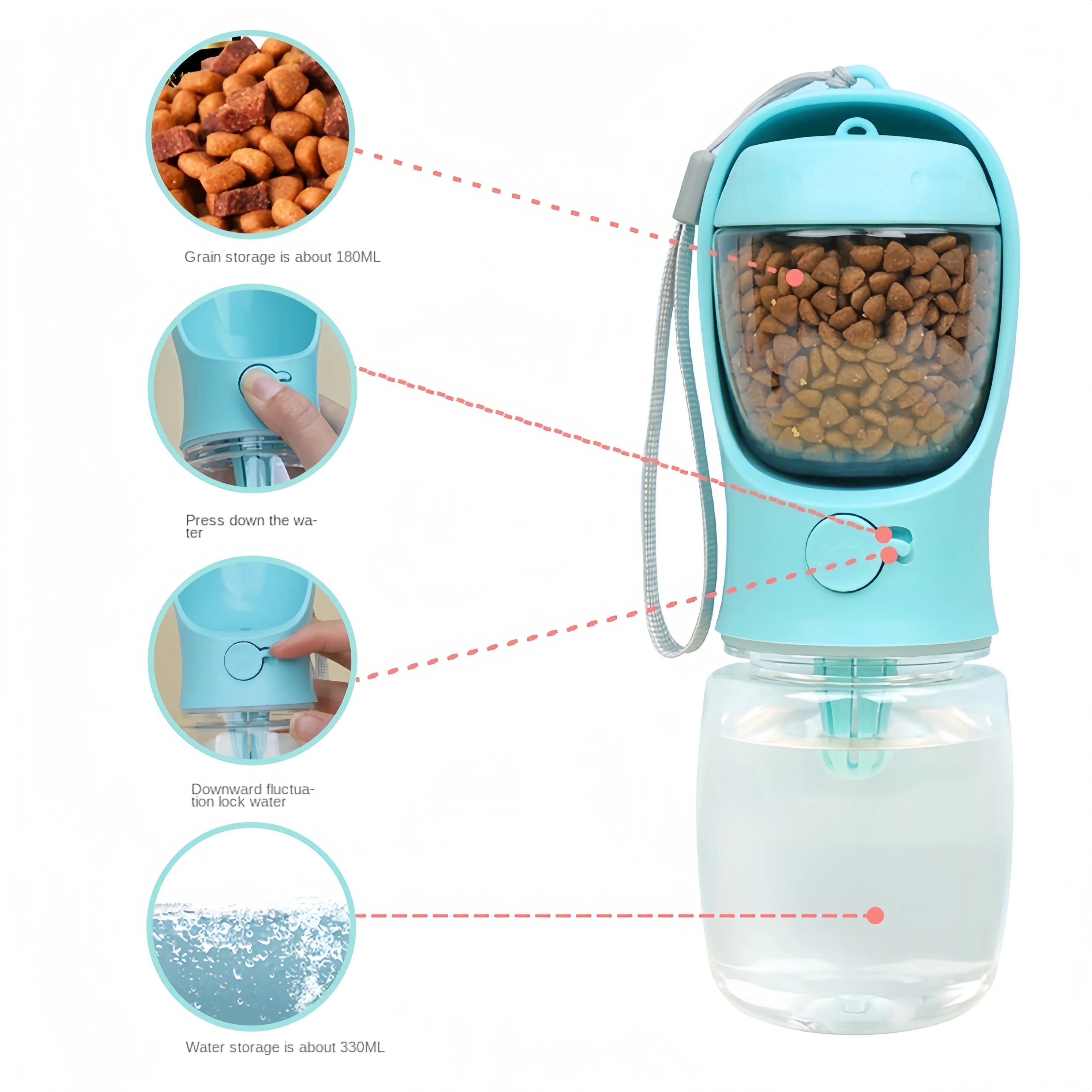 Travel Pet Water & Food Container
