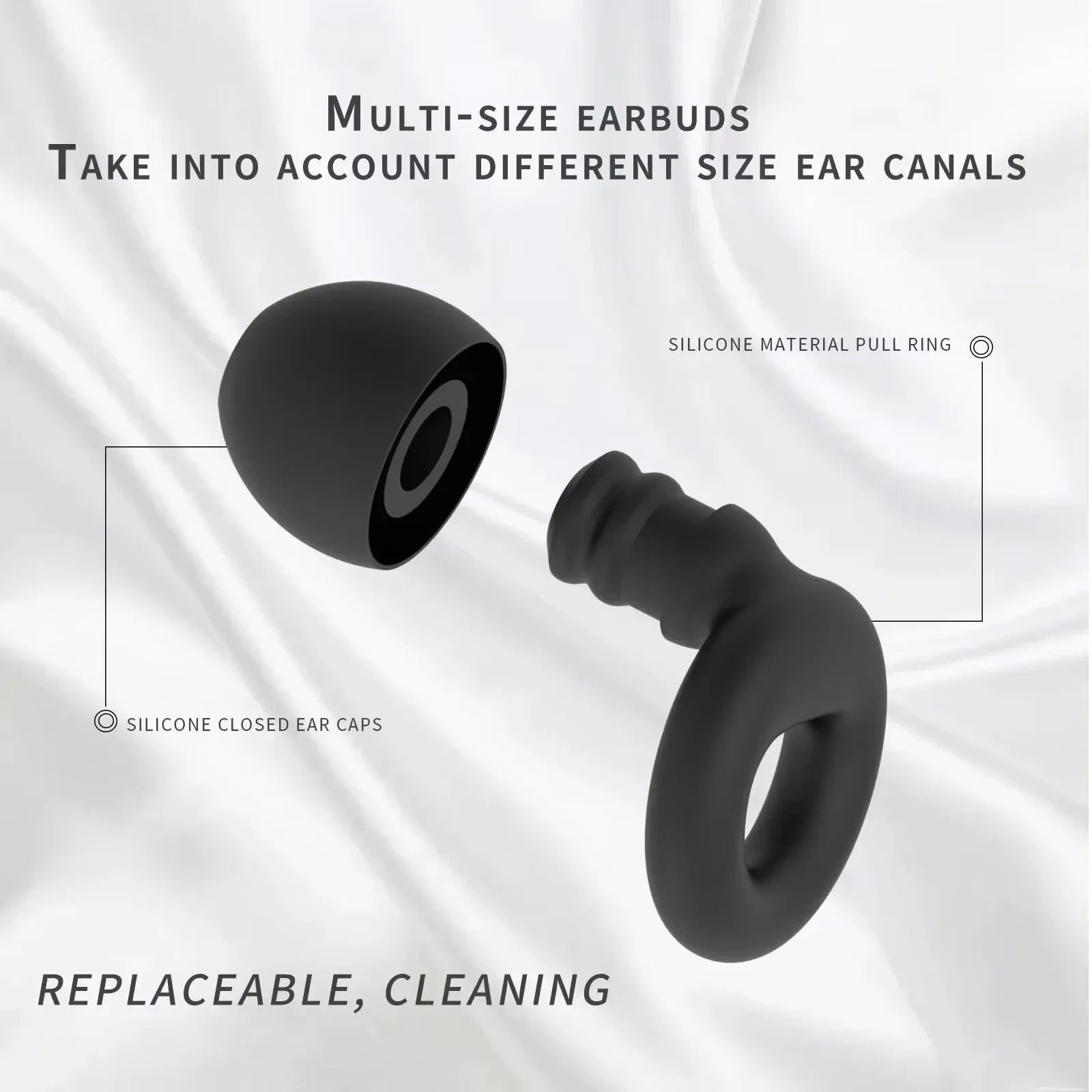Soft Silicone Ear Plugs – Sleep, Swim, Work | Reusable Noise Protection