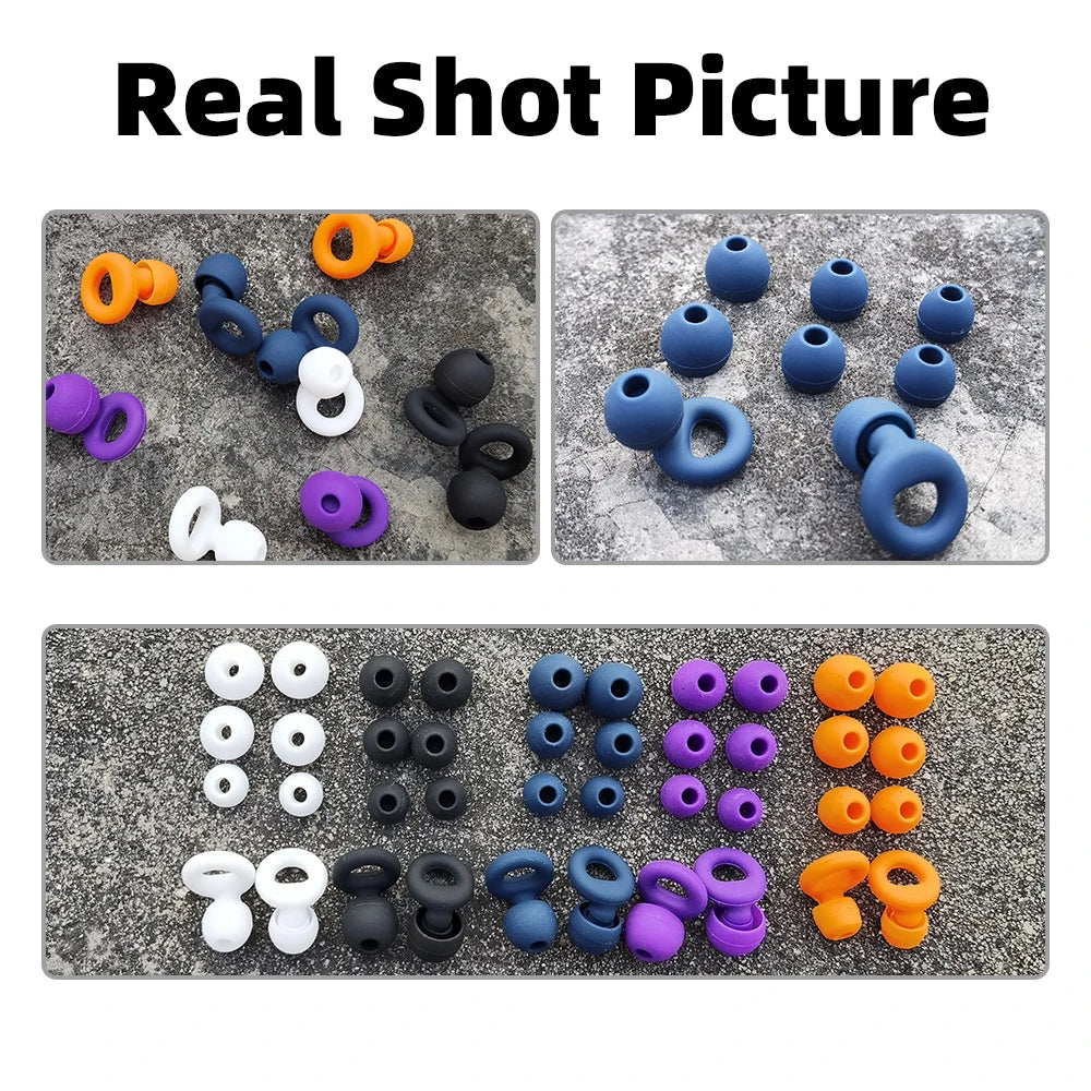 Soft Silicone Ear Plugs – Sleep, Swim, Work | Reusable Noise Protection