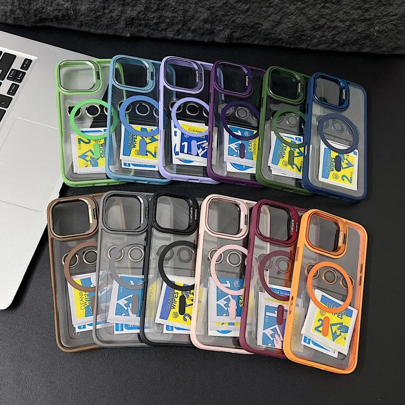 Luxury Shockproof Phone Cover with Camera Lens Protector