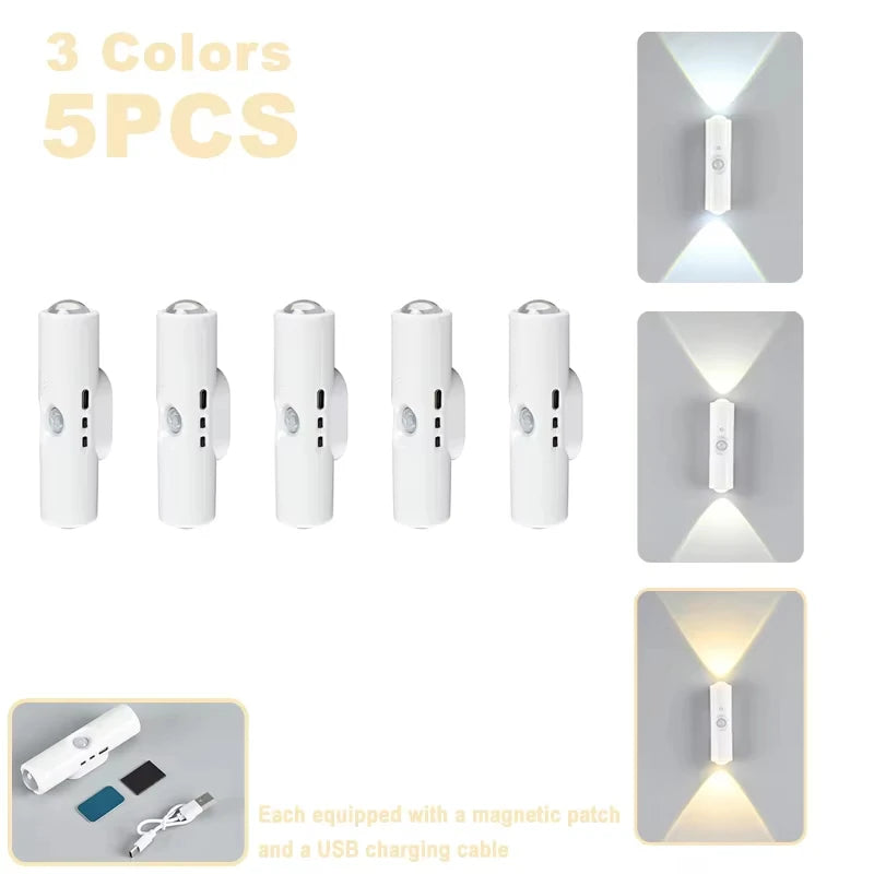 LED Wall Lamp – RGB Motion Sensor, Double-Head